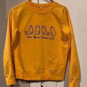 Un deux trois cat long sleeve yellow